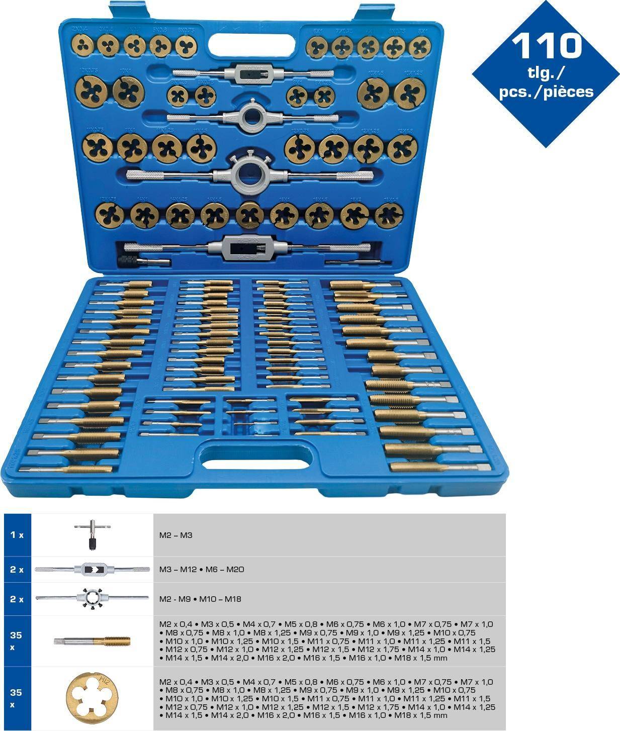 Brilliant Tools Thread Cutter Set BT101985