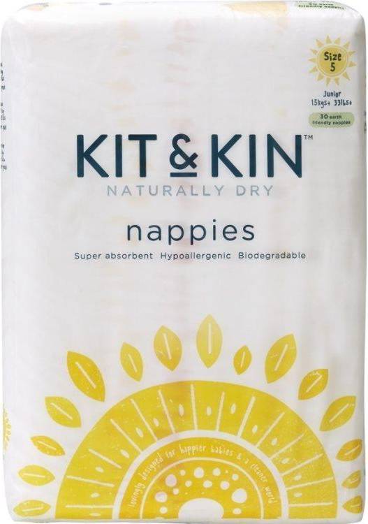 Kit & Kin Kit & Kin KKS5NAPPIESKM engångsblöja Pojke/flicka 5 30 styck