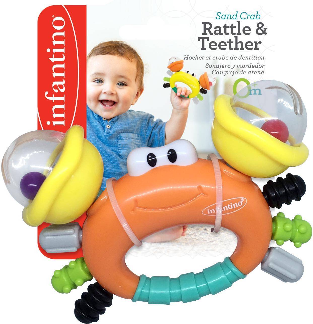Infantino Rattle & teether sand crab