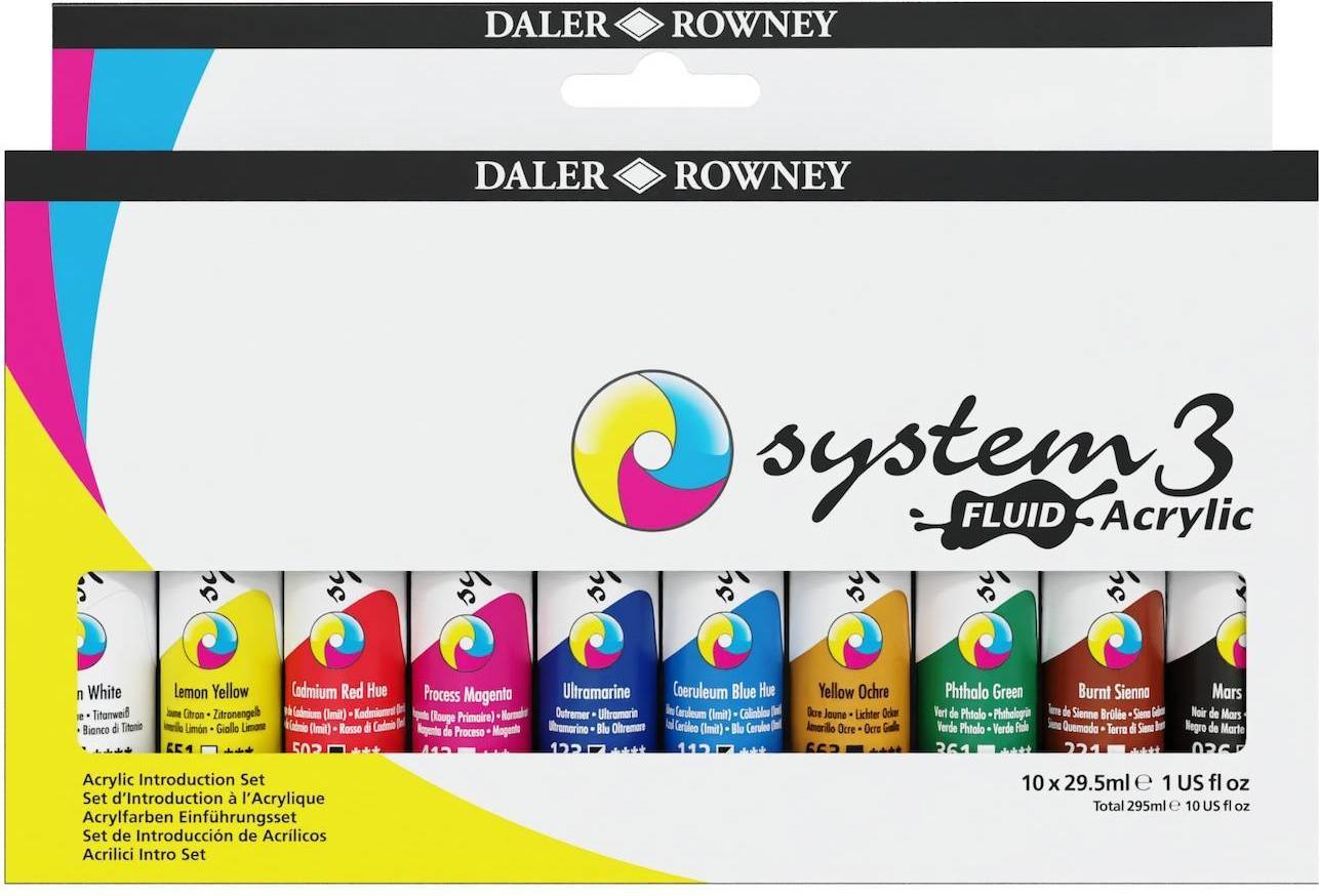 Michaels crafts Daler Rowney Dale-System3FluidAcrylicIntroductionSetPain 1 Michaels -Multicolo -1