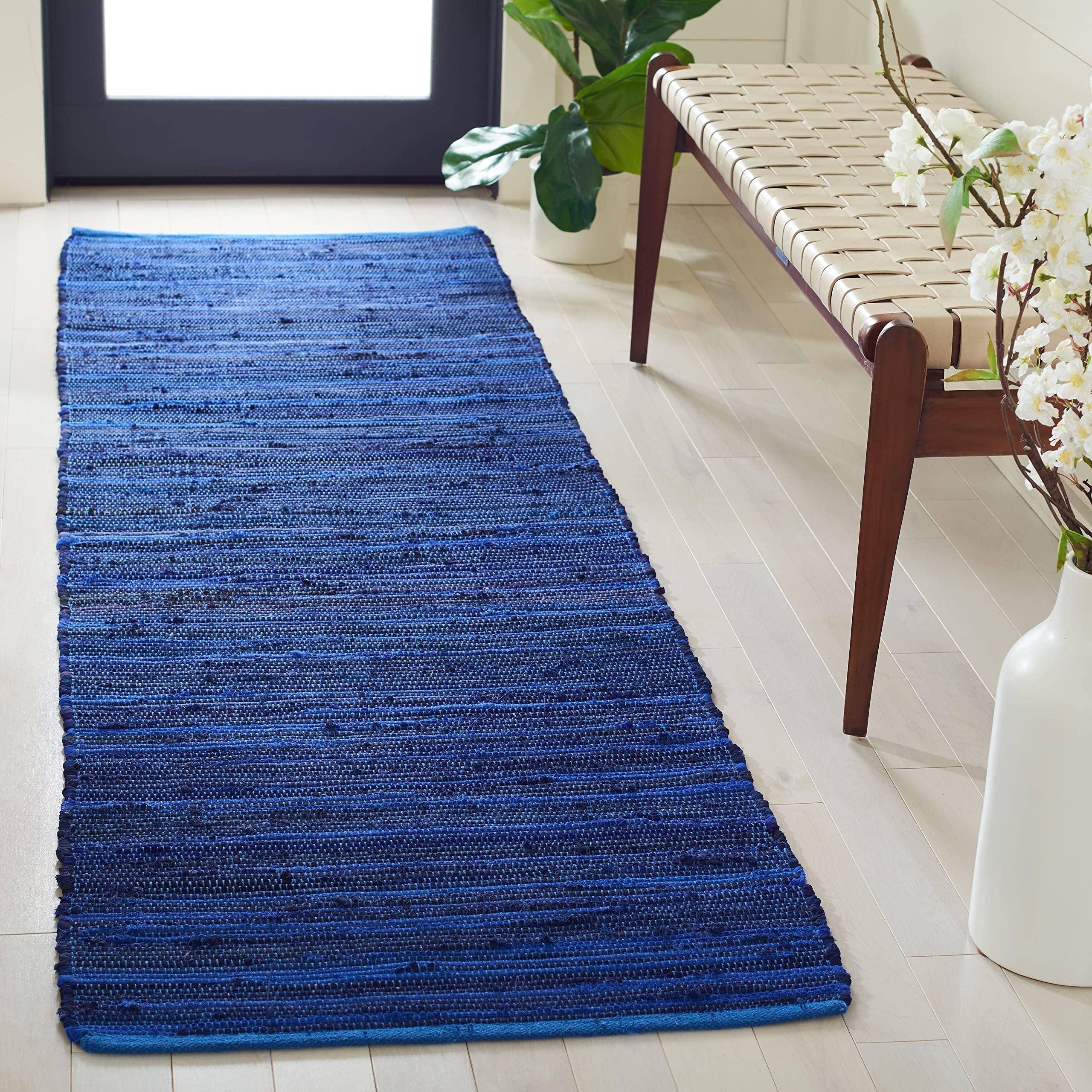 Safavieh Rag Rug Collection Multicolor, Blue 27x"