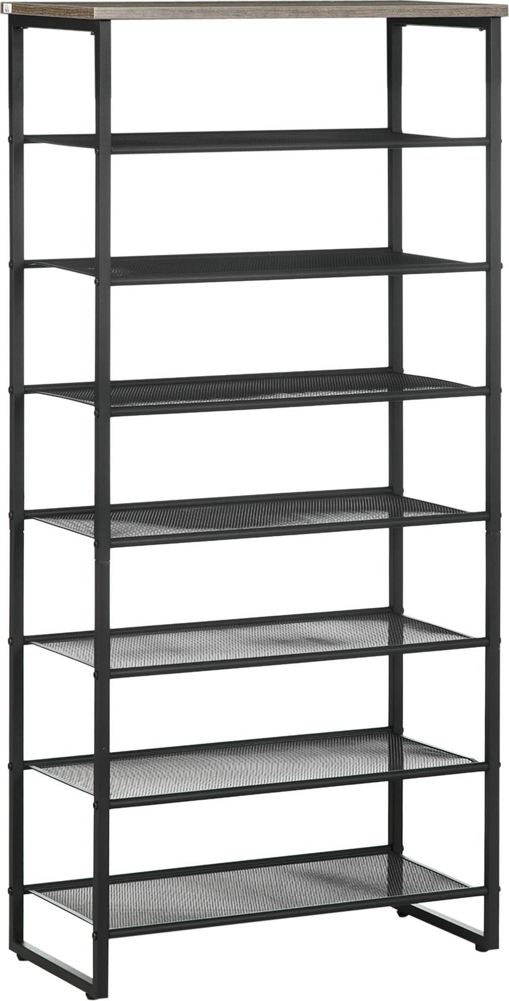 Homcom 8-Tier Mesh Shoe Rack 60x126cm