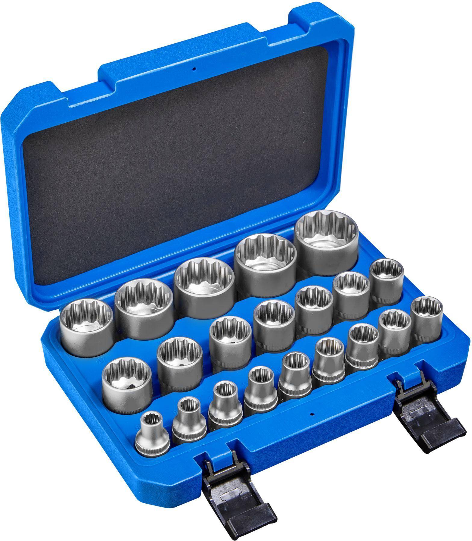 tectake 21-piece External Multi Tooth Set Head Socket Wrench