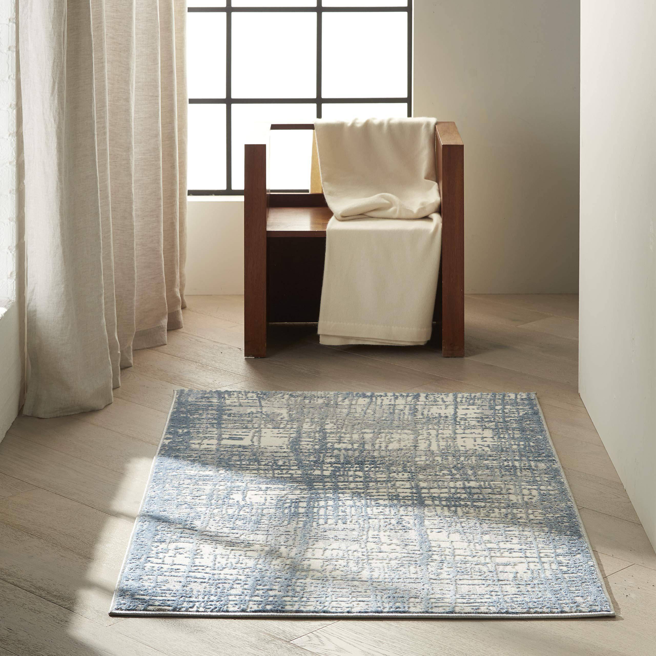 Calvin Klein Rush Tufted Rug White, Blue, Multicolour