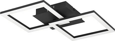 Black ceiling light fitting Eglo LED Fitting RGBIC Geometric Ceiling Flush Light