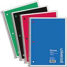 1 Sub. Wirebound Notebook, 10 Rule, 70