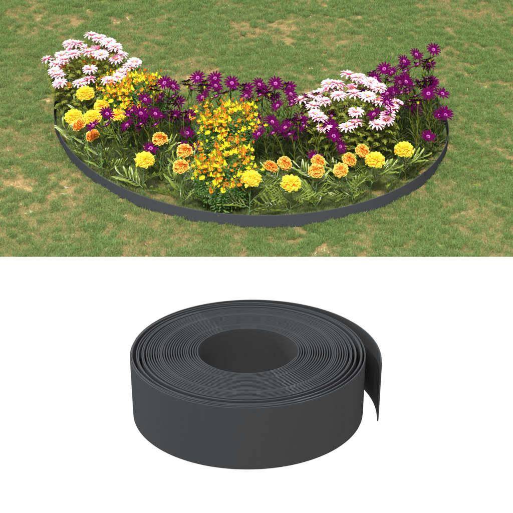 vidaXL Rabattkant grå 10 polyeten