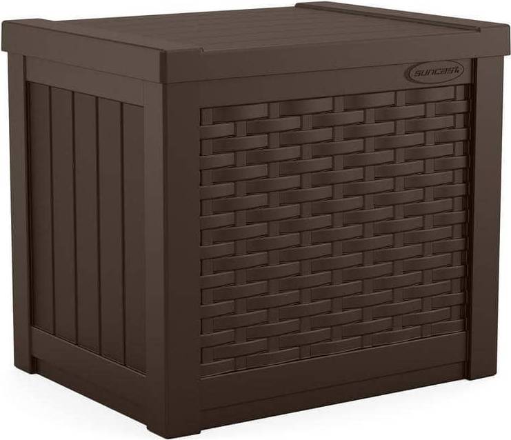 Suncast outdoor storage Suncast 22 Gallon Deck Box Java