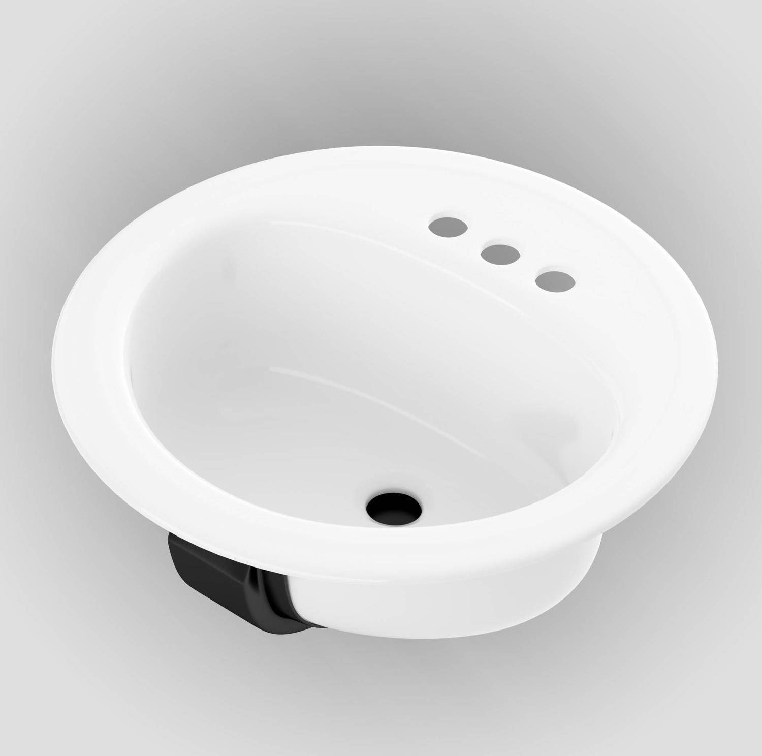 Drop in bathroom sinks Bootz Bootz Laurel Round Drop-In Sink