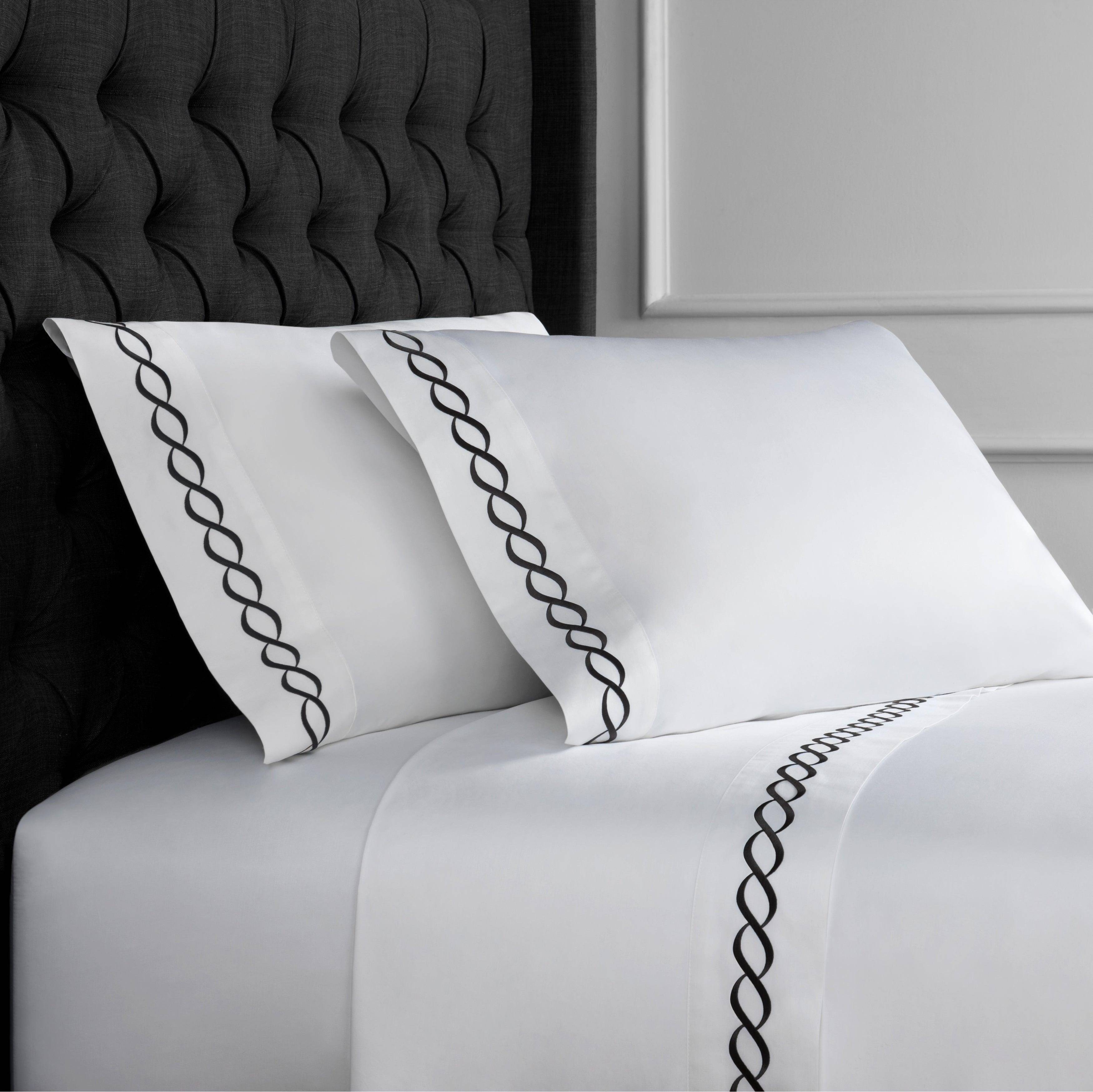 Mélange Home Home Collection 600 Thread Count Rope Bed Sheet White