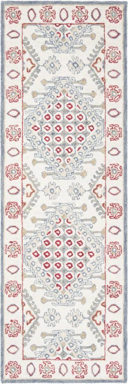 Safavieh Micro-Loop Collection White, Red