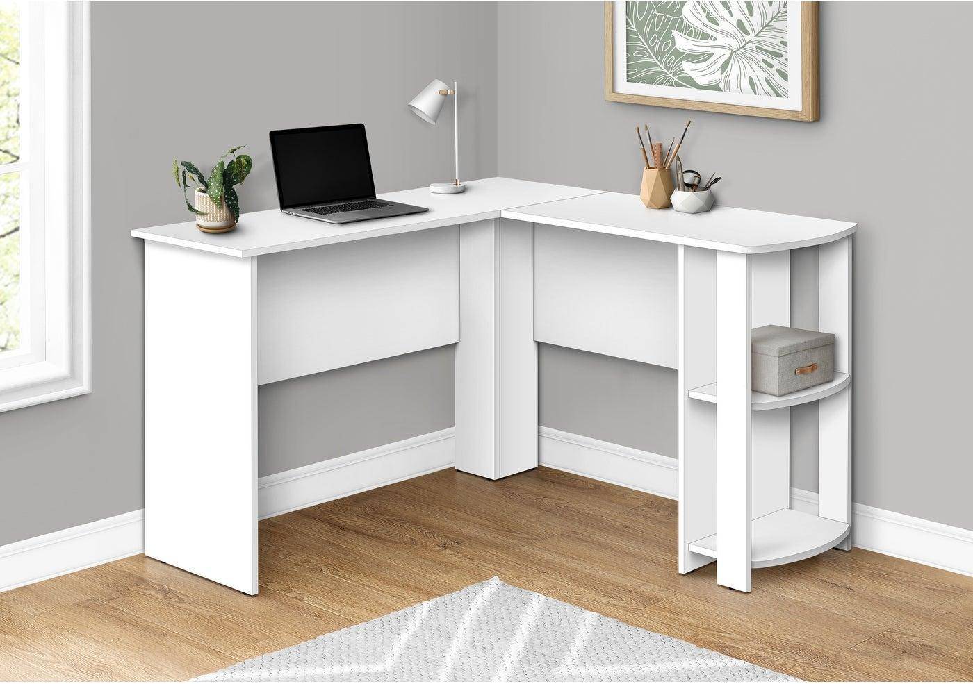 White corner desk Monarch Computer Office Corner Writing Desk