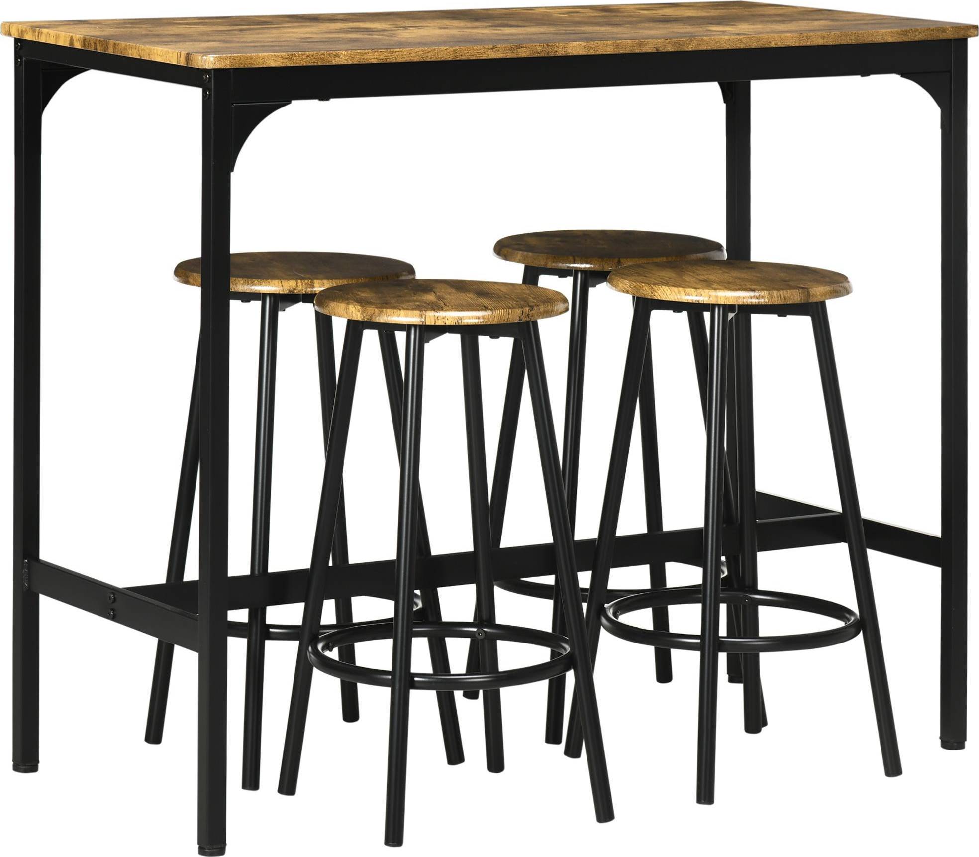 Furniture Homcom Counter Dining Set 43.2x19.8" 5pcs