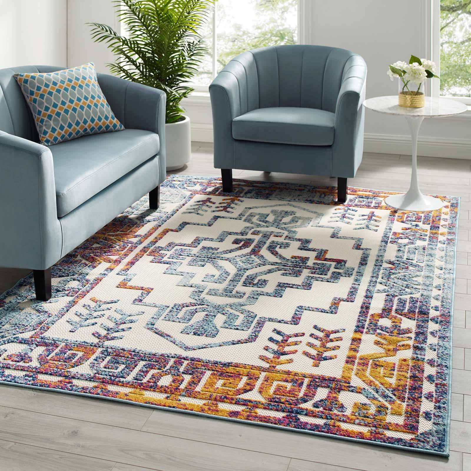 modway Reflect Nyssa Distressed Blue, Multicolor