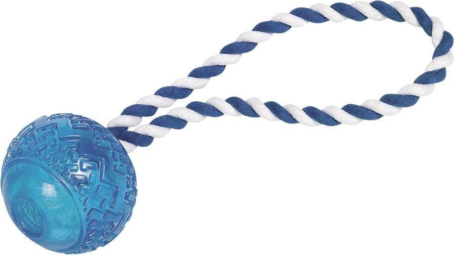 Nobby TPR Ball with Rope 26 cm Blue