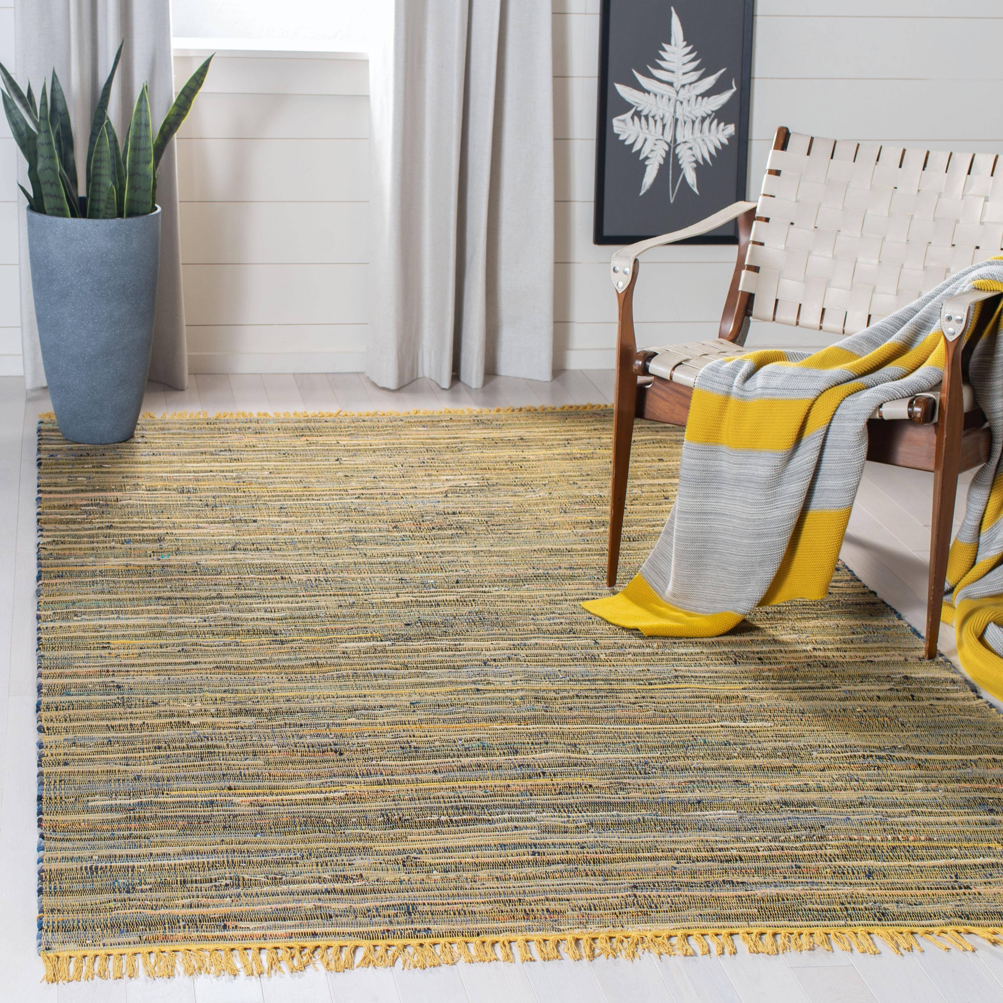 Safavieh Rag Rug Collection Multicolor, Yellow 48x"