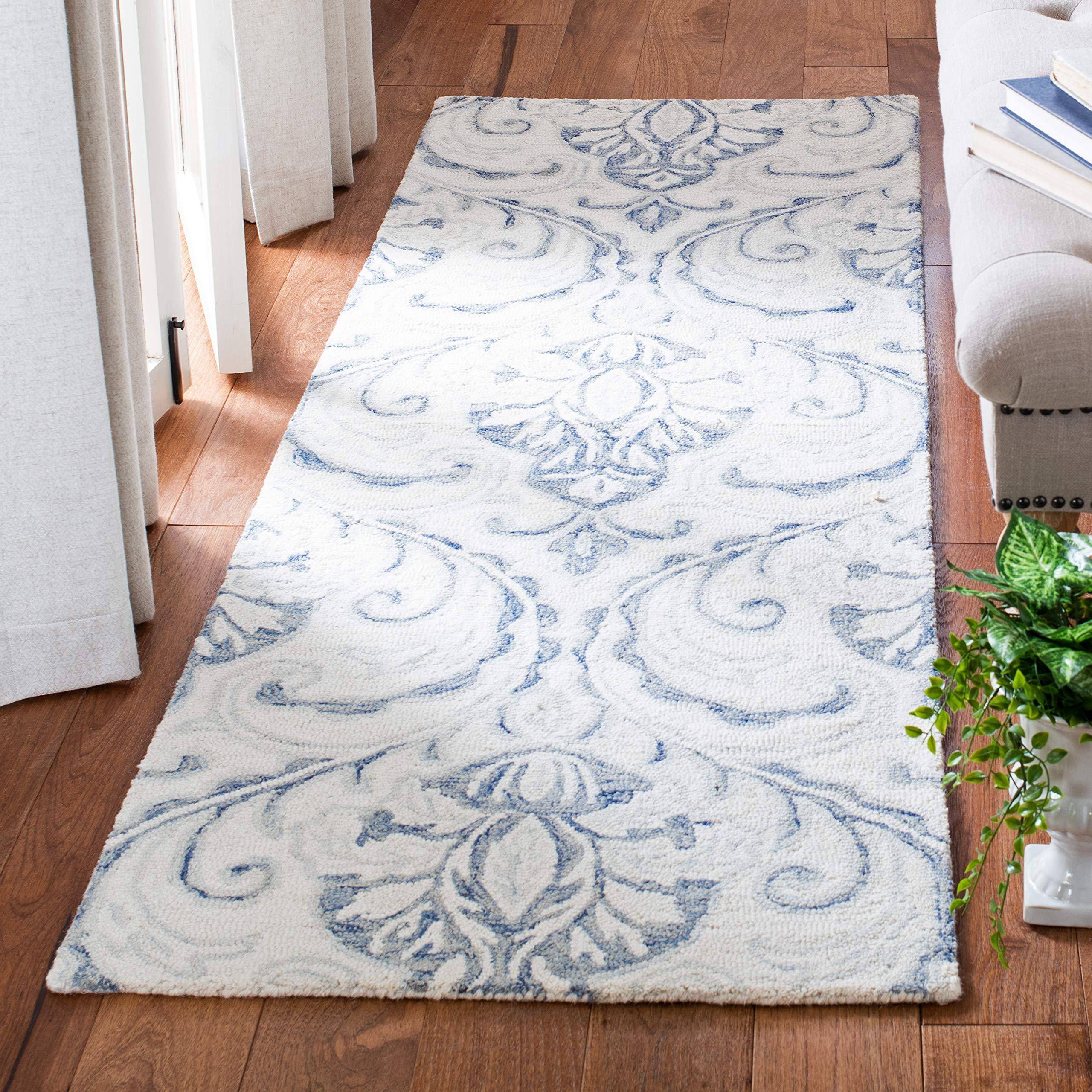 Safavieh Micro-Loop Collection White, Blue