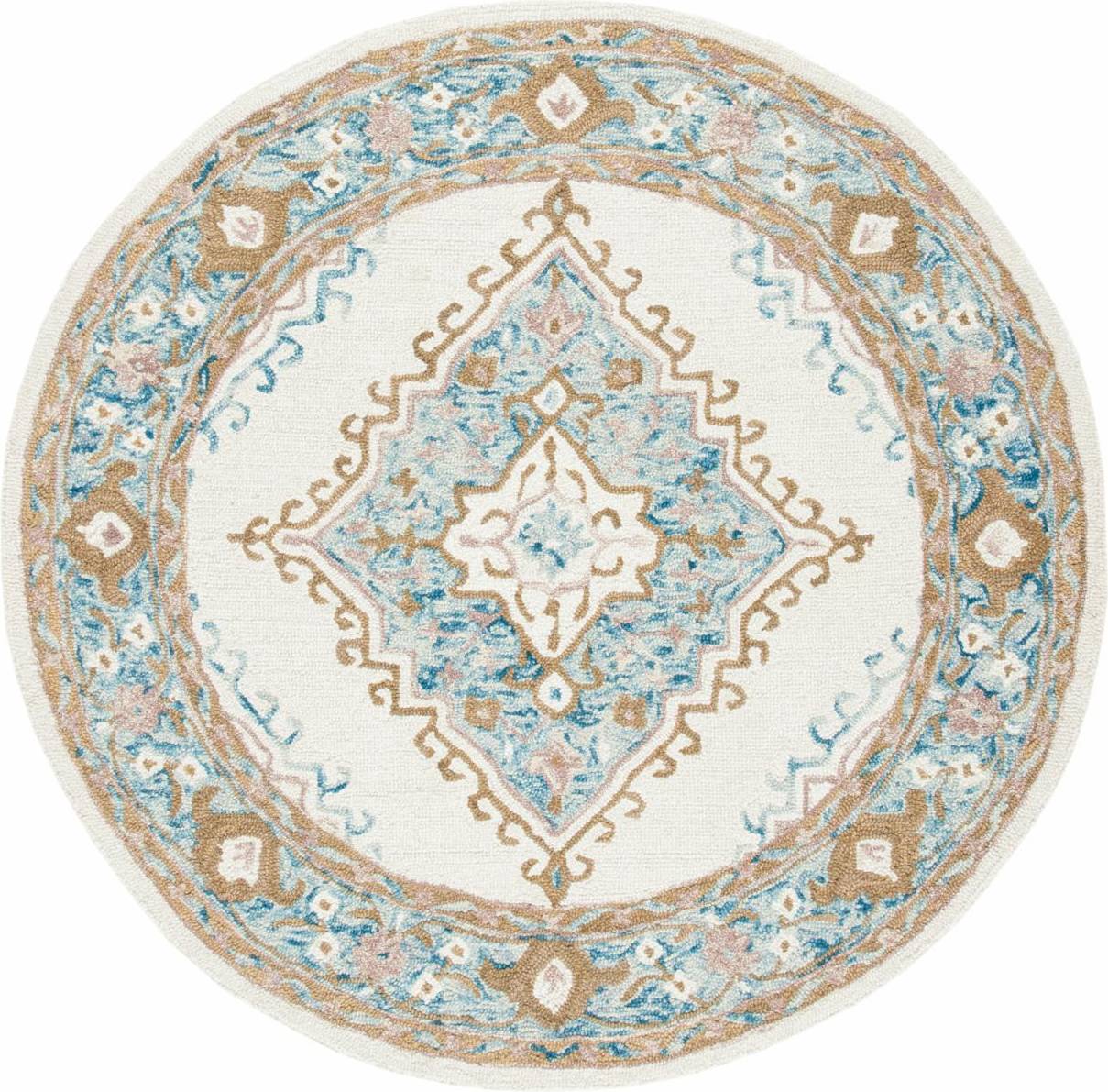Safavieh Micro-Loop Collection Multicolor, Blue, White