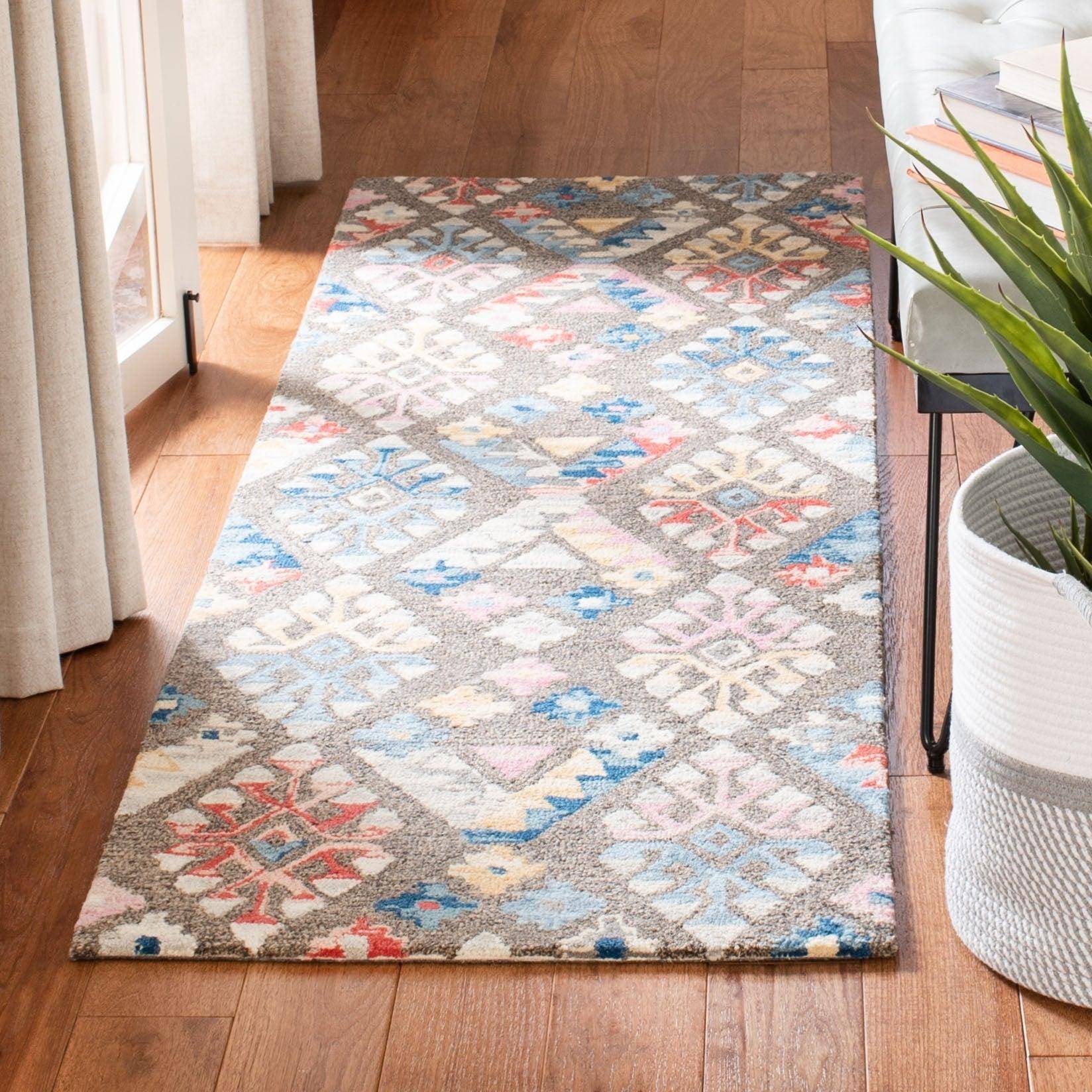 Safavieh Micro-Loop Collection Blue, Gray