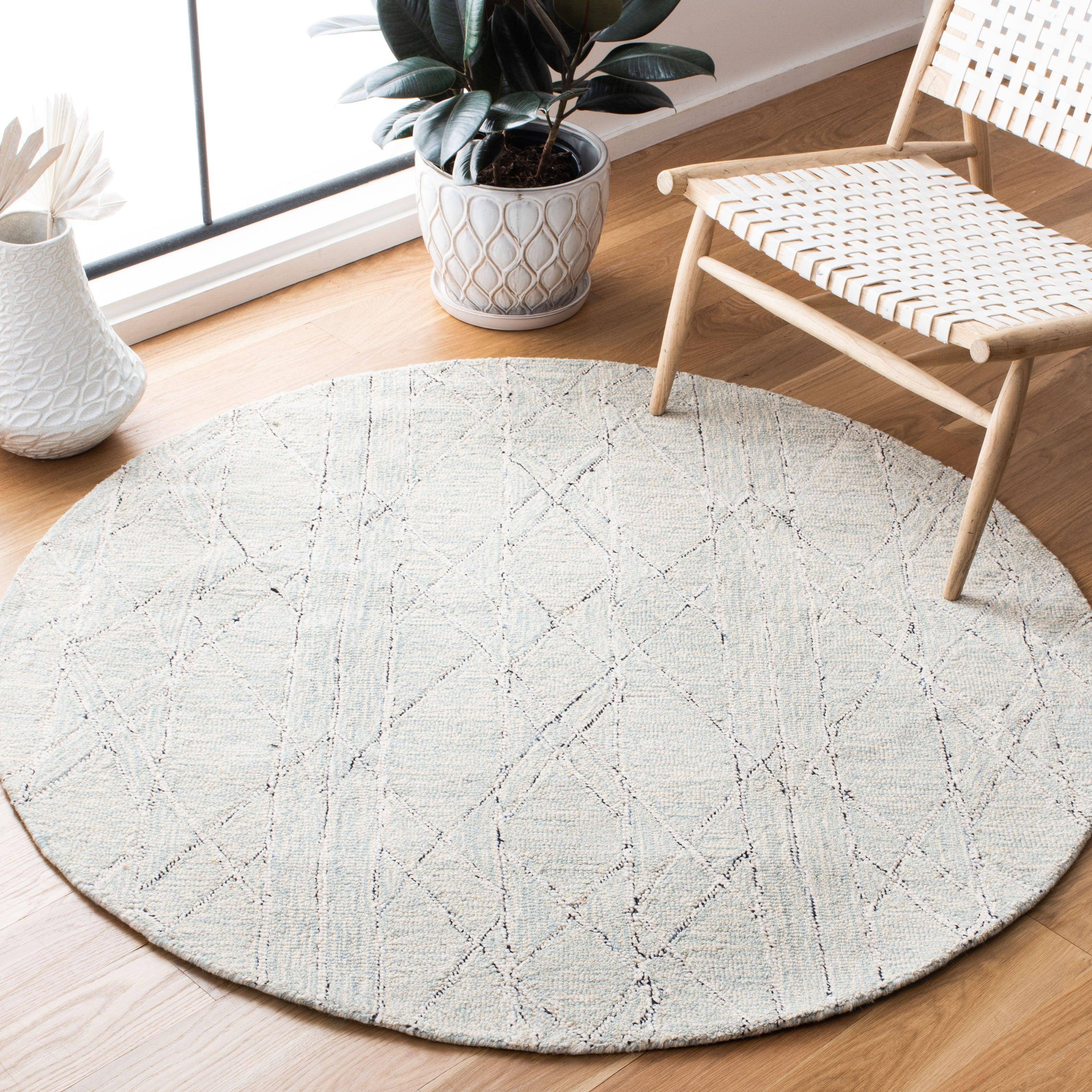Safavieh Micro-Loop Collection Multicolor, Blue, White