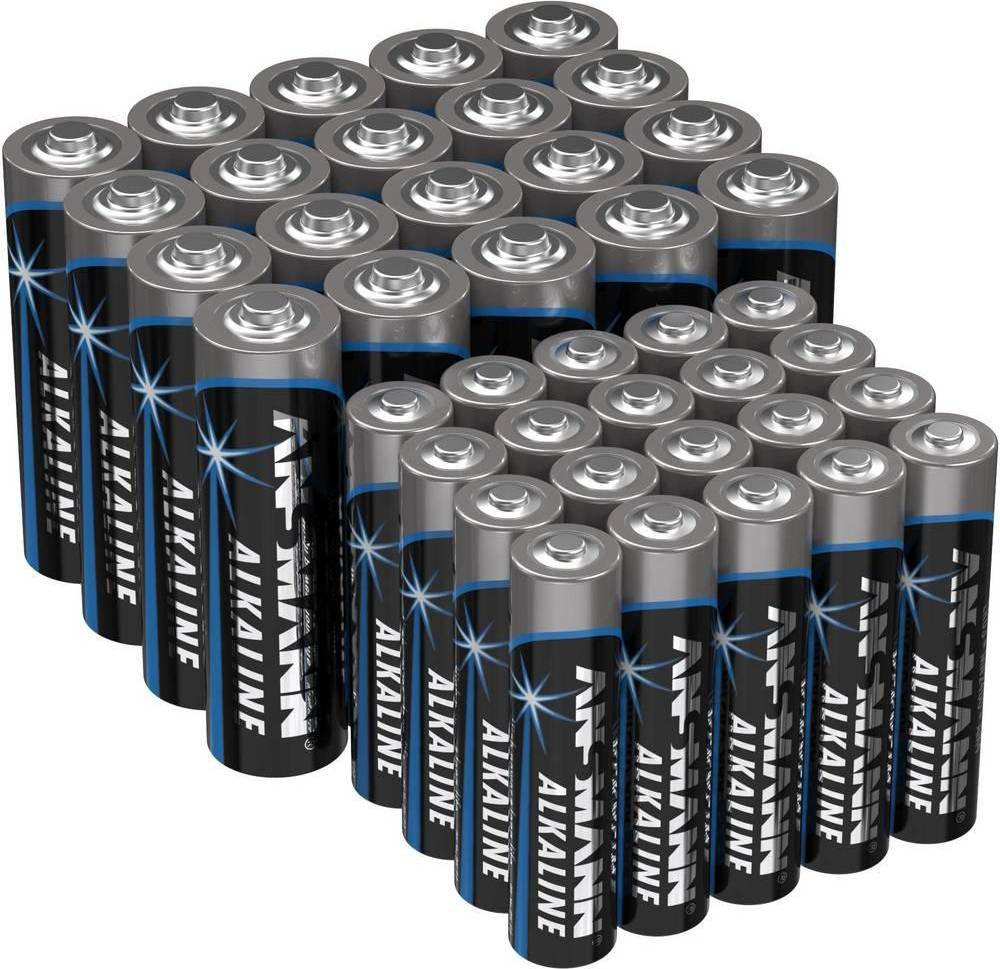 Ansmann Batteri-set AAA R03 AA R6 40 st