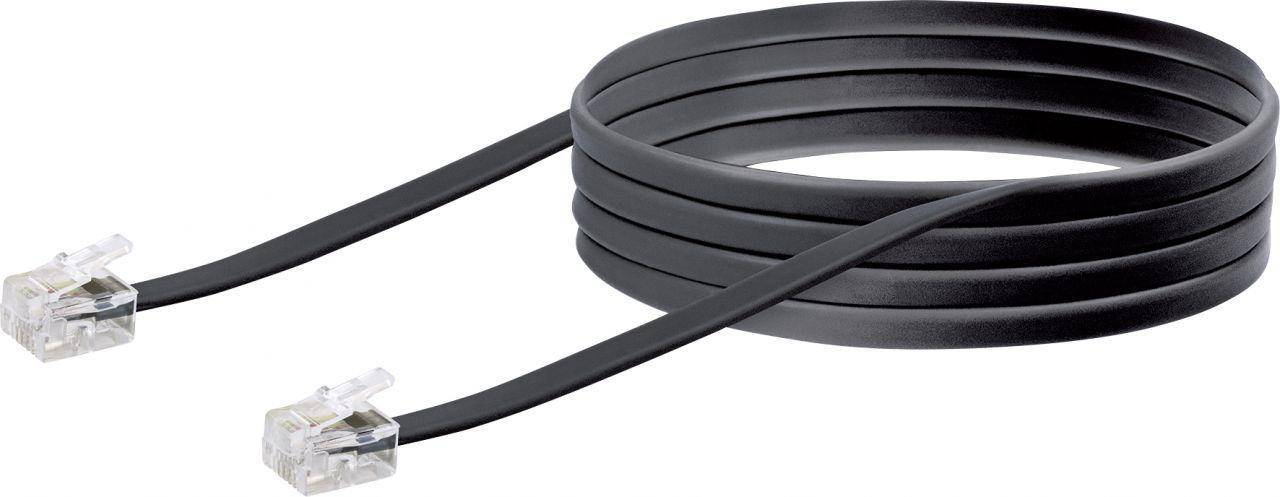 Schwaiger Telefonkabel TAL6331 533 RJ11-RJ11 - Sort 6m