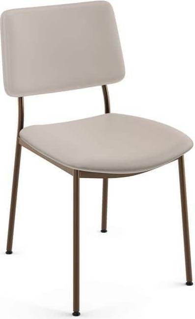 White leather dining chairs Amisco Sullivan Kitchen Chair