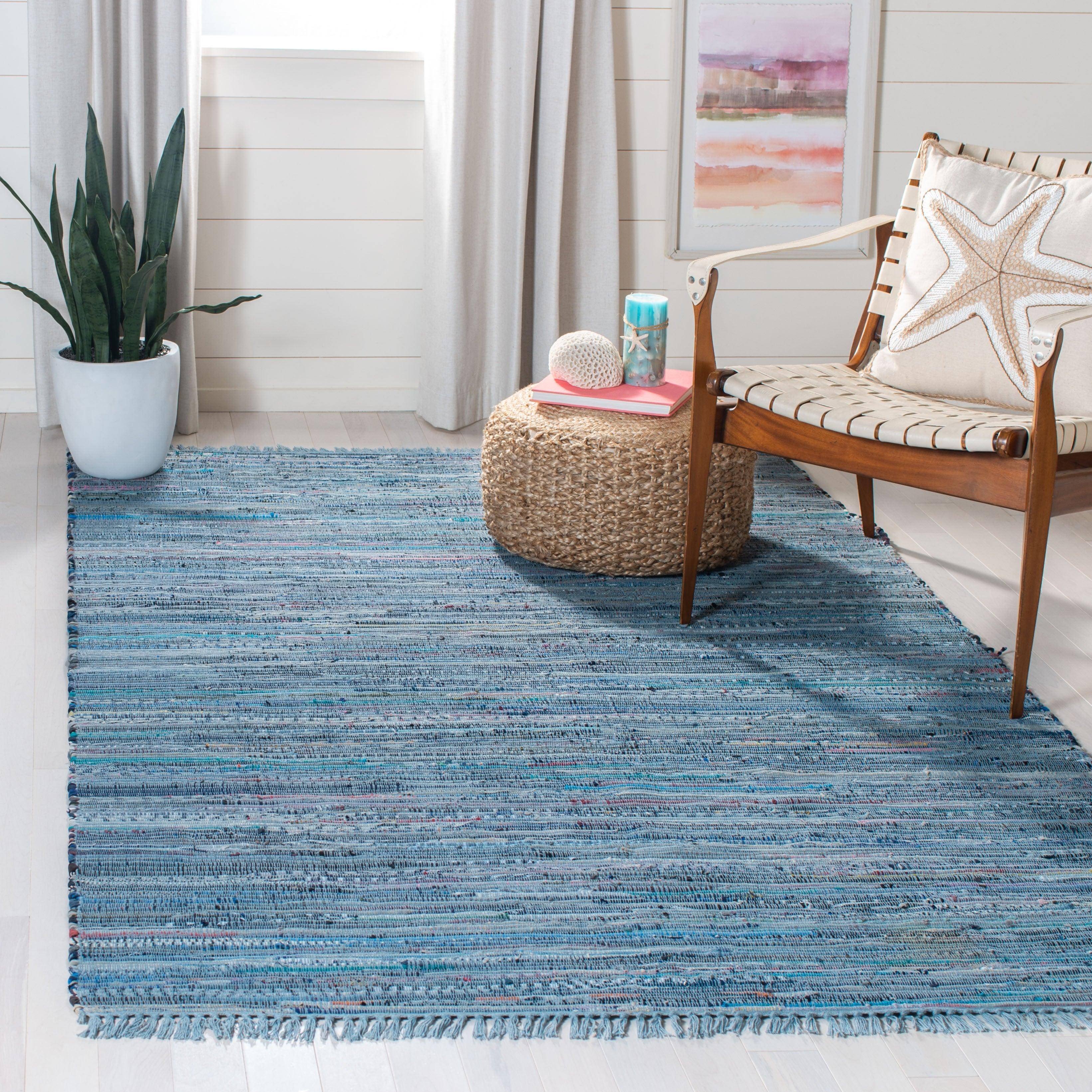 Safavieh Rag Rug Collection Blue, Multicolor