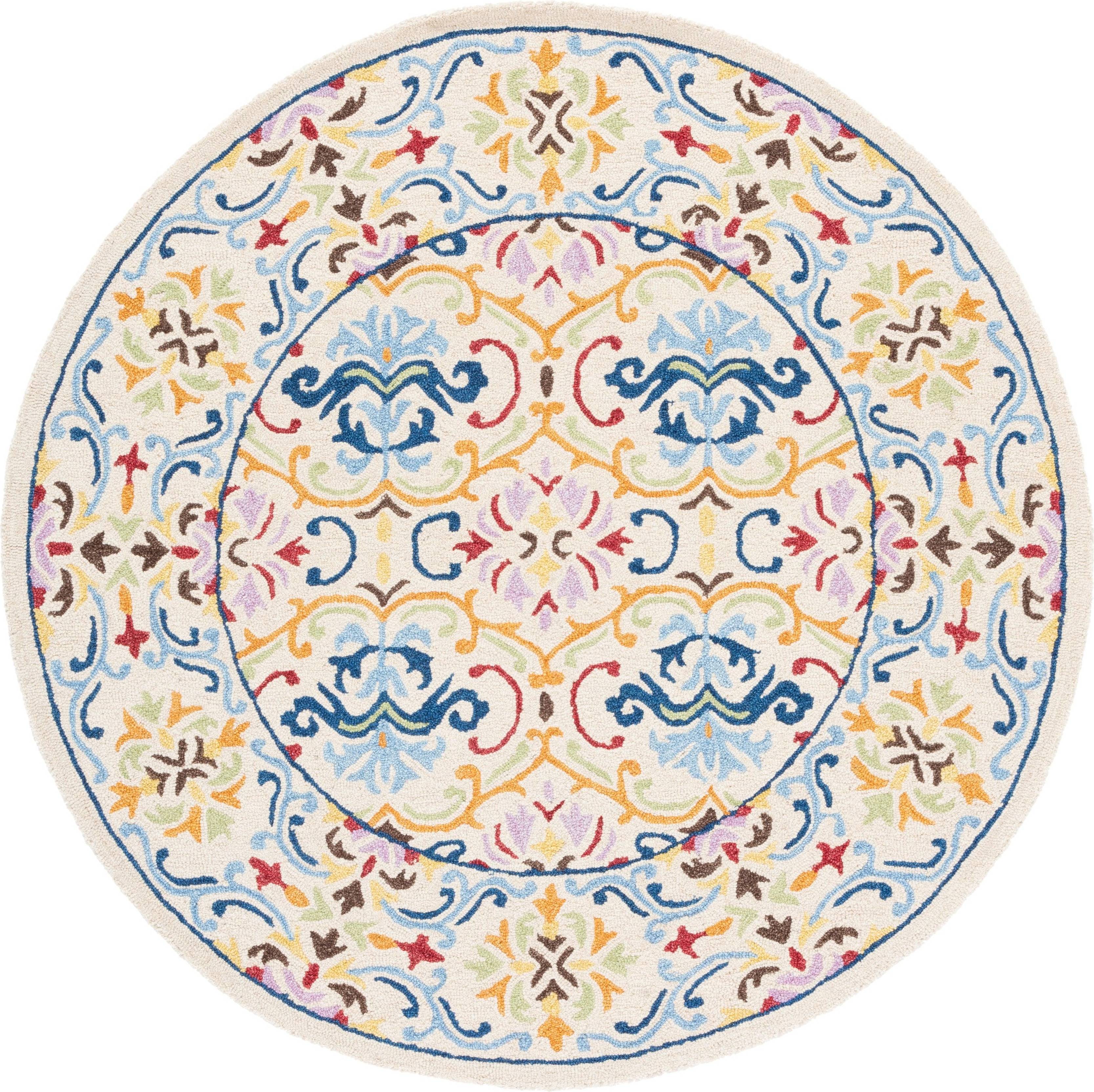 Safavieh Micro-Loop Collection Beige, Blue