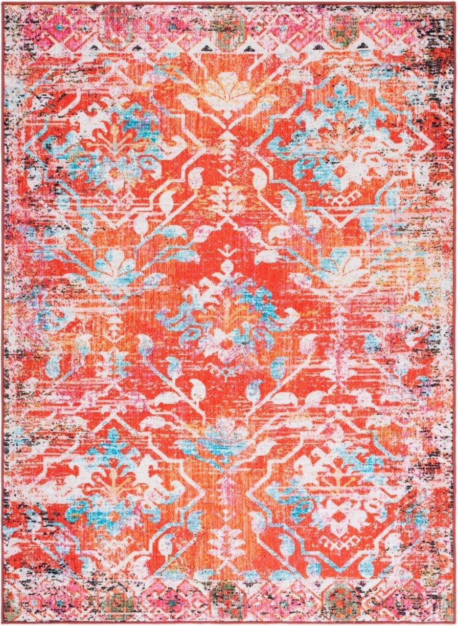 Safavieh Riviera Collection Blue, Multicolor, Orange