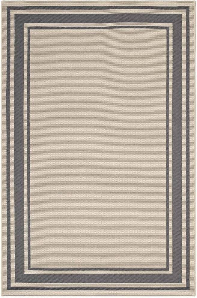 modway Rim Solid Border Borderline Gray, Beige