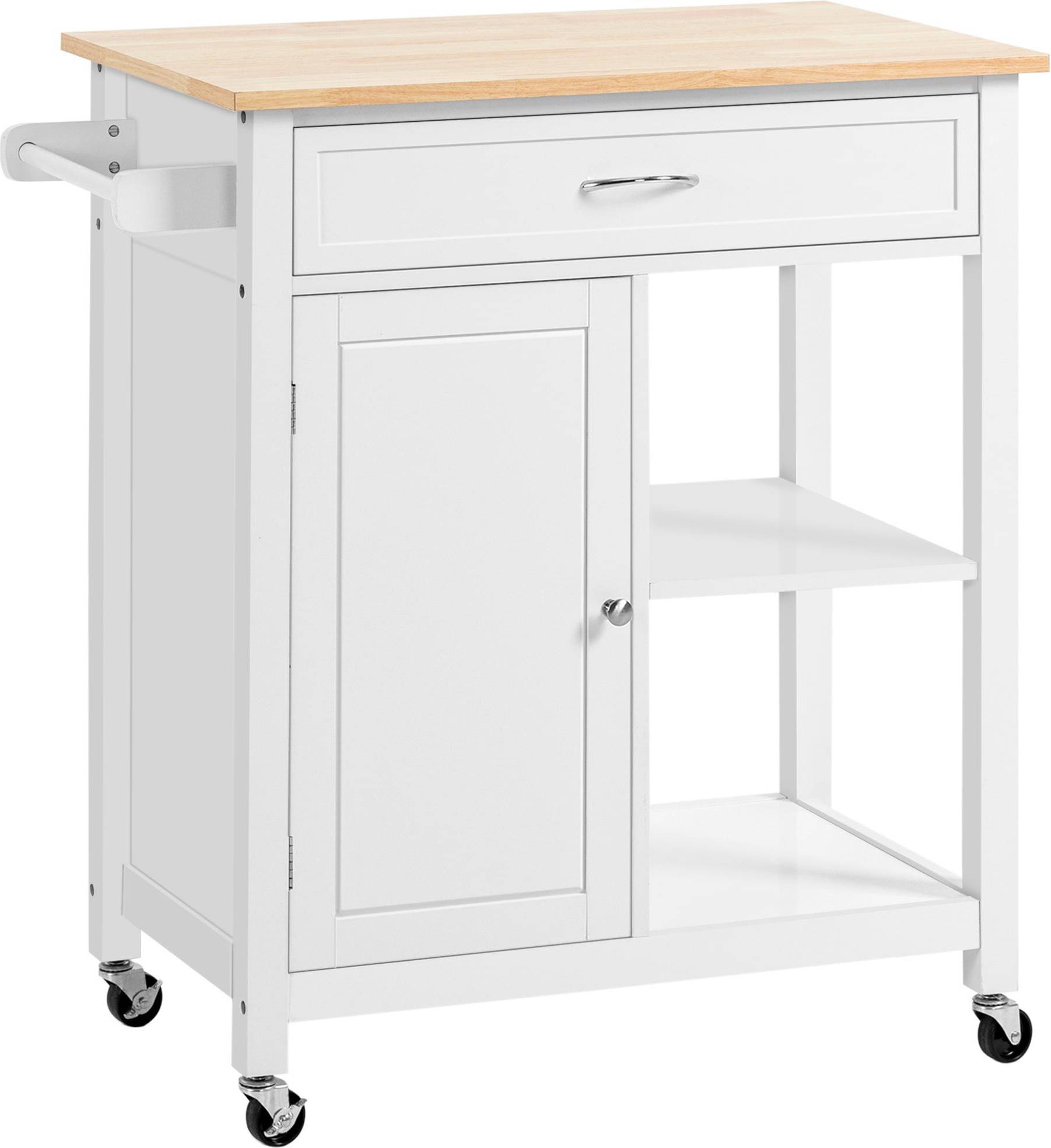 Kitchen island without top Homcom Kitchen Rolling Island Cart