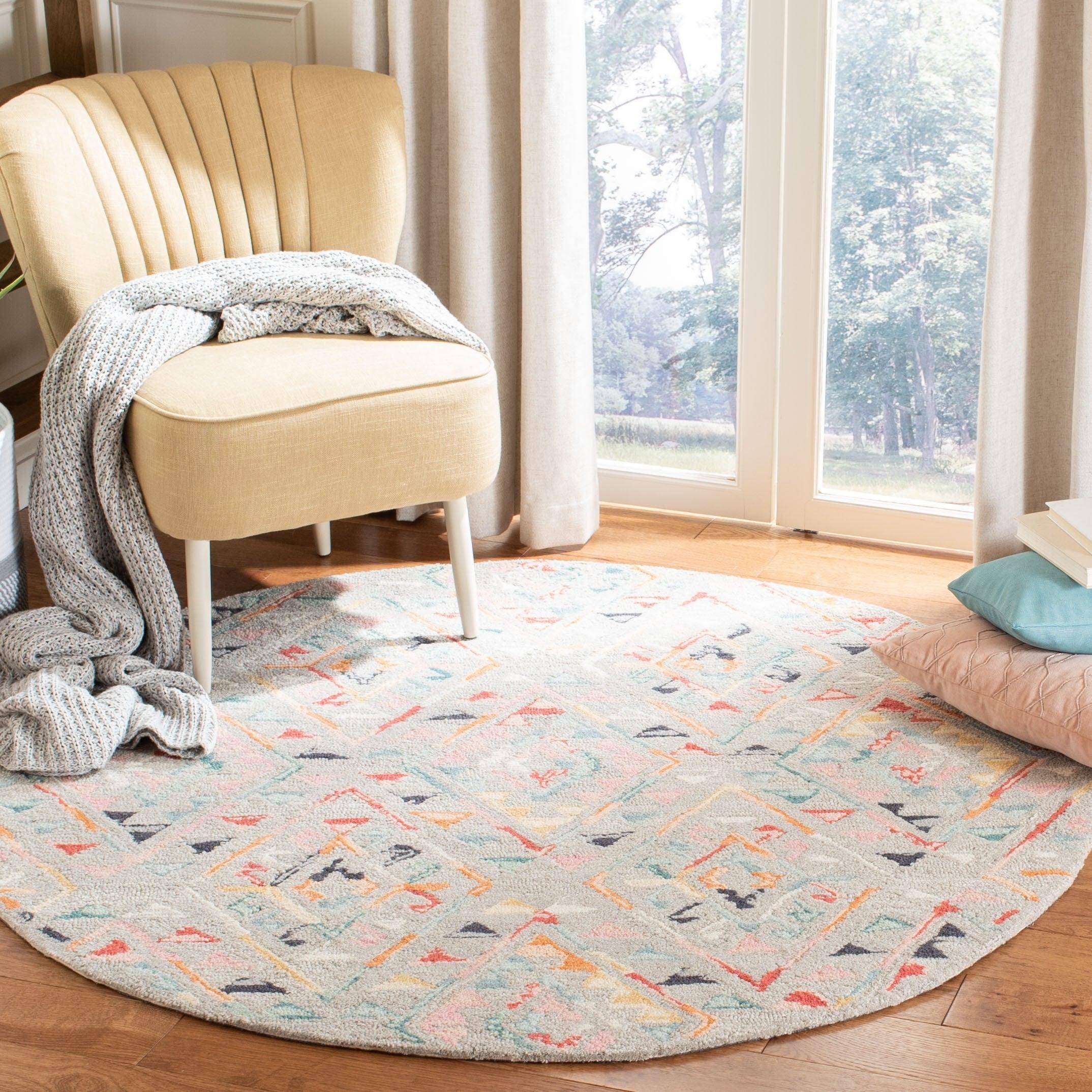 Safavieh Micro-Loop Collection Pink, Gray