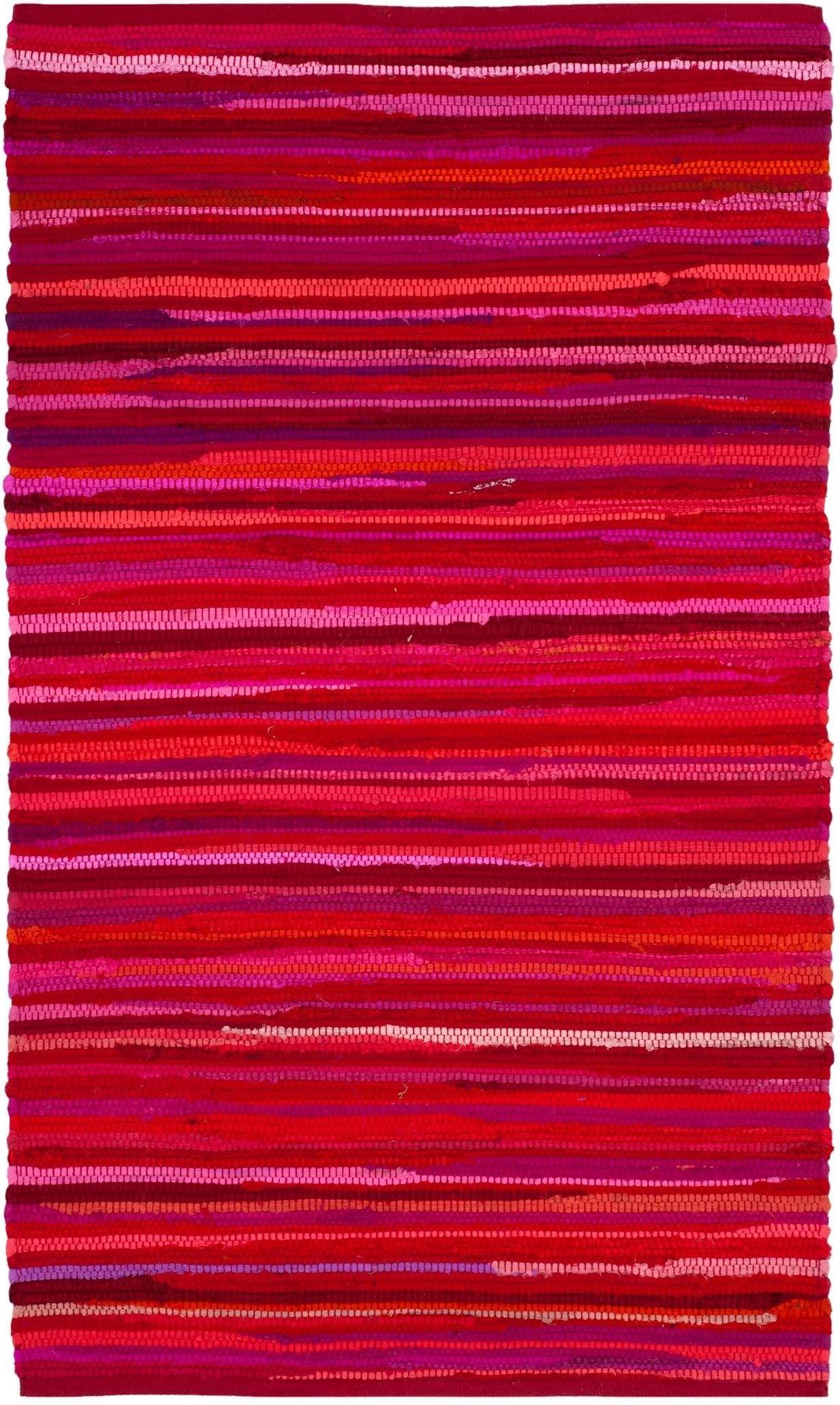 Safavieh Rag Rug Collection Red, Multicolor