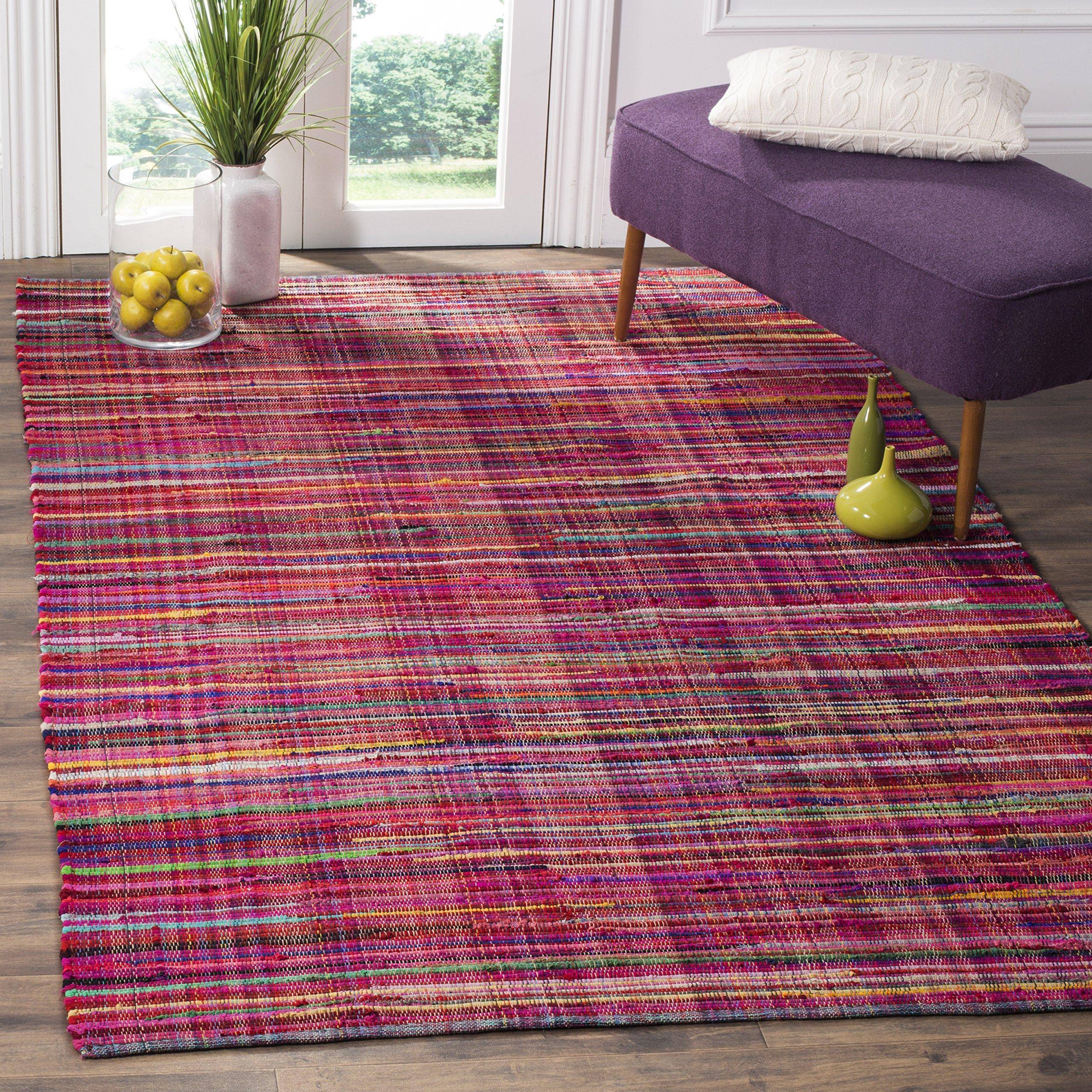 Safavieh Rag Rug Collection Red, Pink, Multicolor