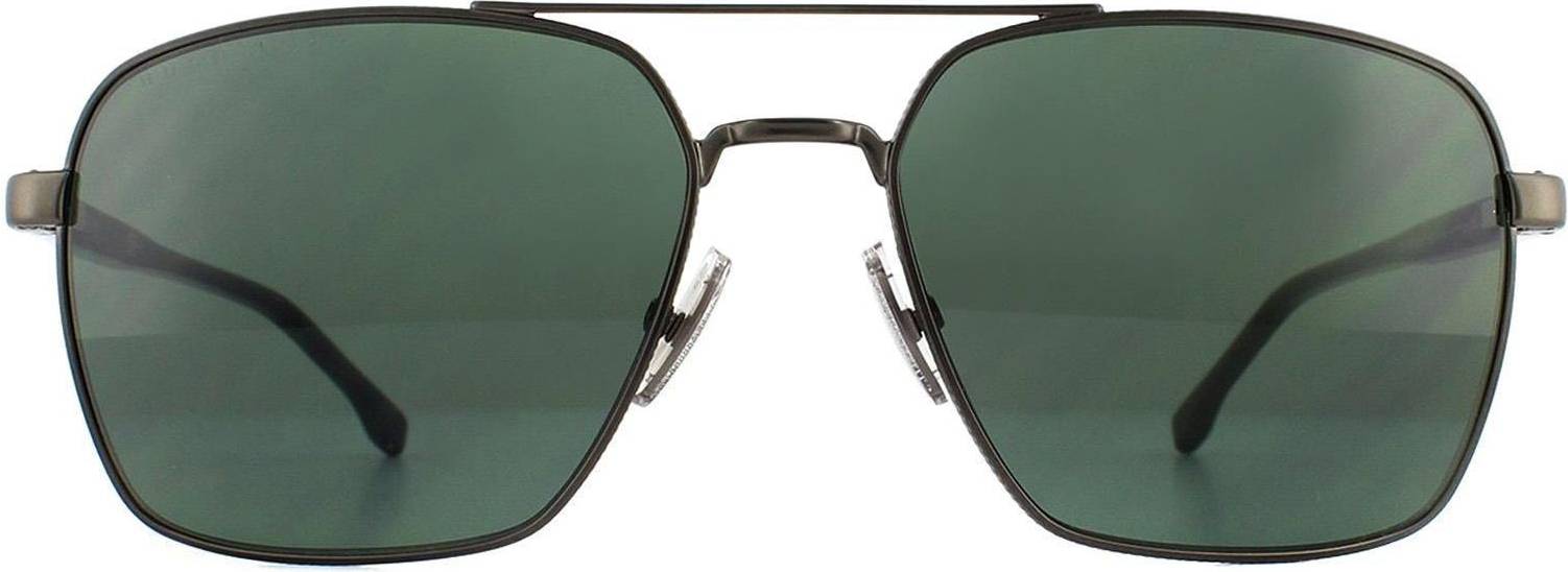 HUGO BOSS Square Matte Ruthenium Green
