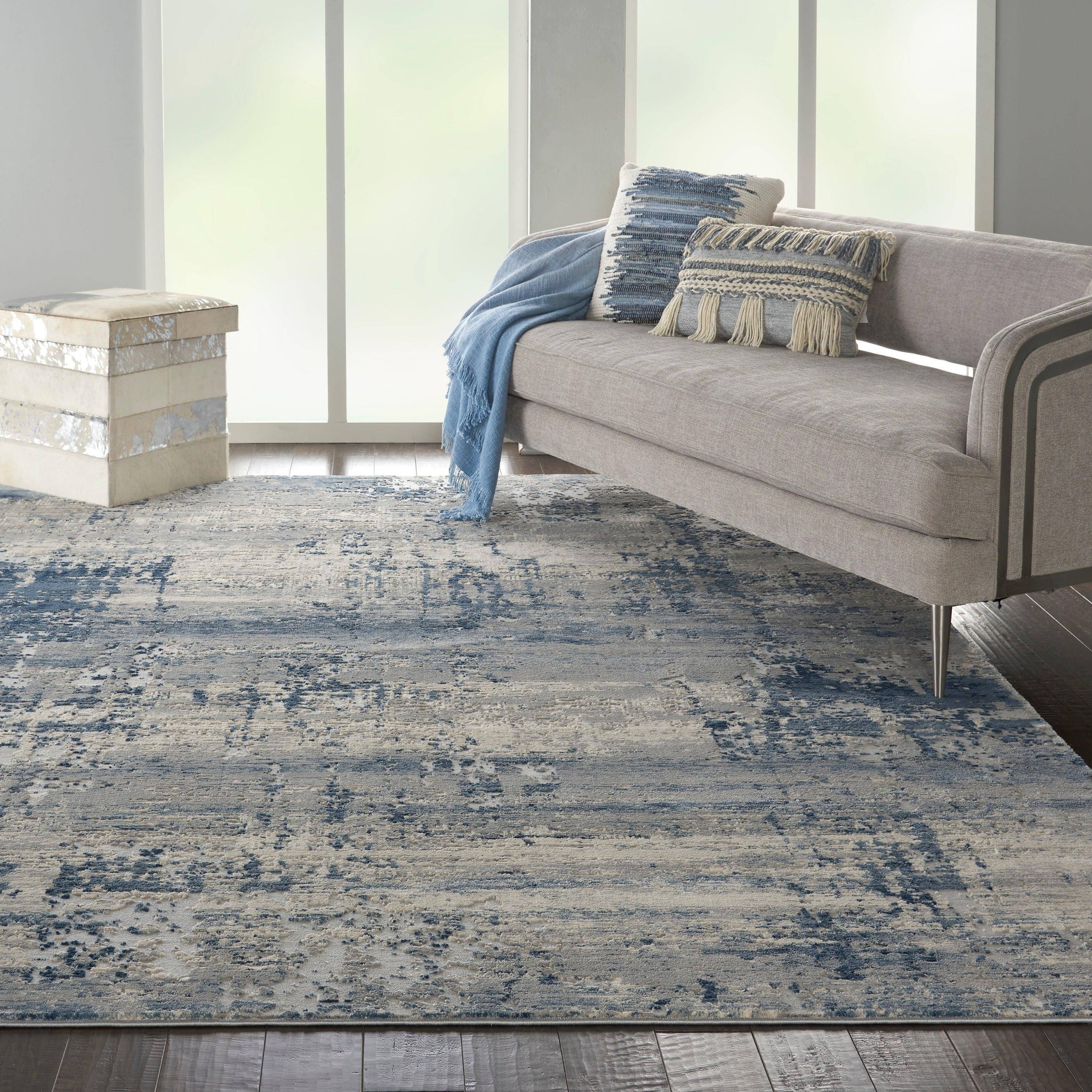 Nourison Extra Large Rustic Textures Rug 239x320 cm White, Copper, Blue