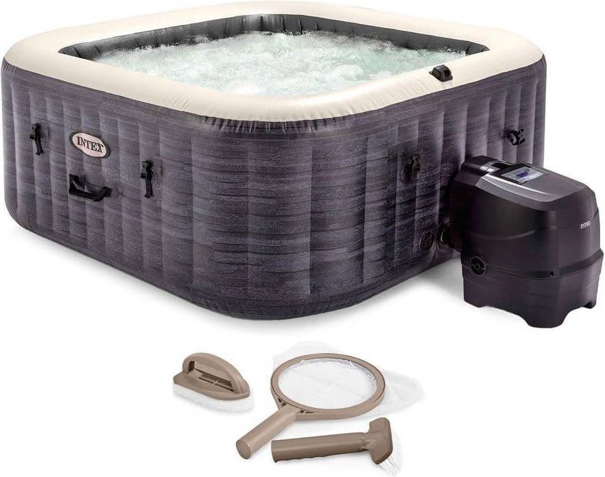 Inflatable spa Intex Inflatable Hot Tub PureSpa Plus Square Spa Maintenance Accessory Kit