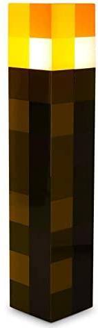 Minecraft Brown Stone Torch Plug-In with Auto Dusk Dawn Sensor