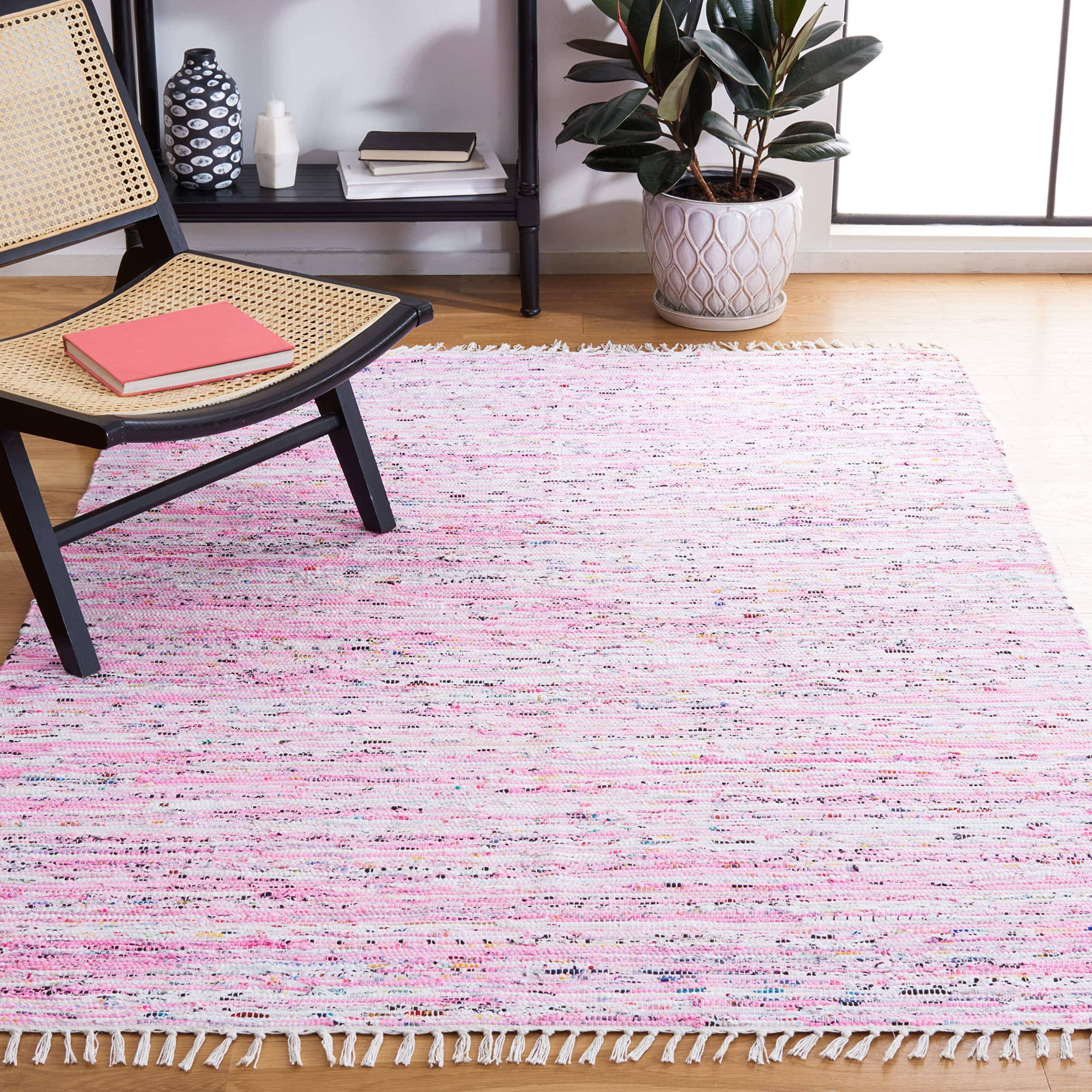 Safavieh Rag Rug Collection Multicolor, Pink