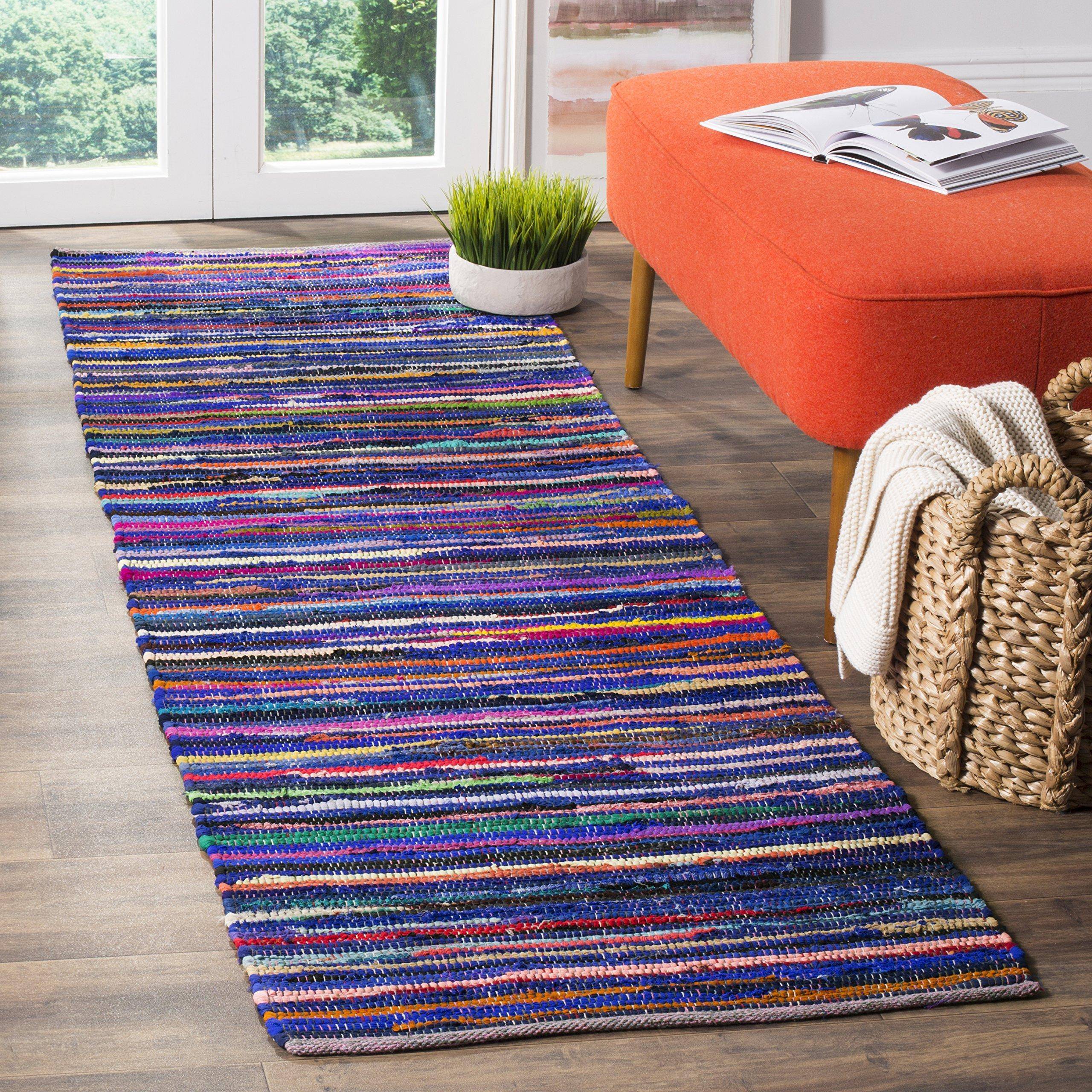 Safavieh Rag Rug Collection Multicolor, Blue