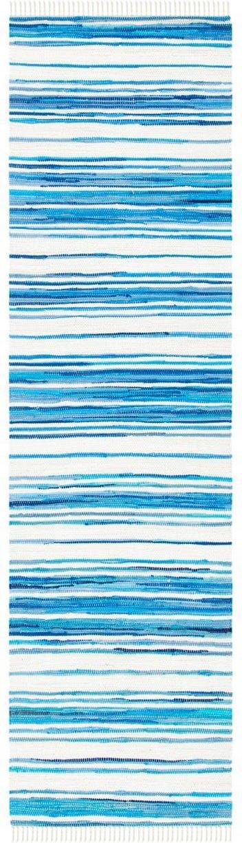 Safavieh Handmade Rag Rug Fringe Blue, White