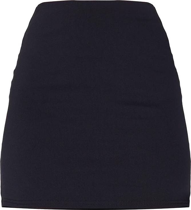 PrettyLittleThing Stretch Woven Basic High Rise Micro Mini Skirt - Black