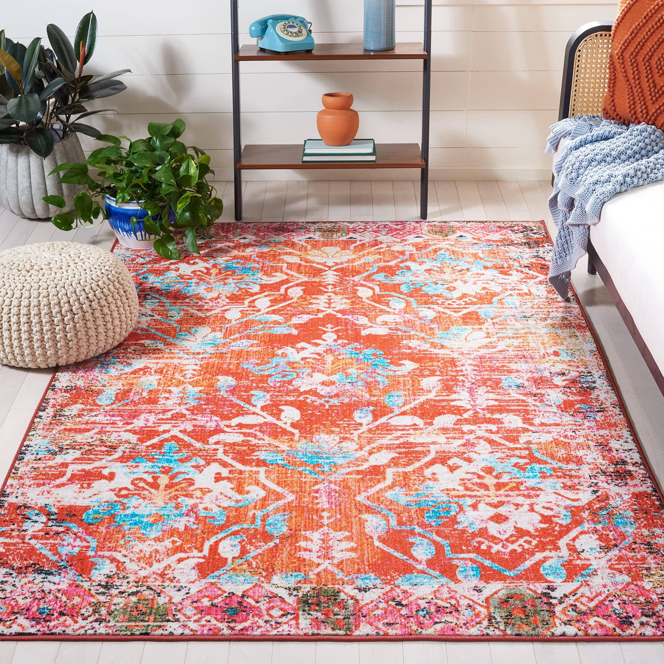 Safavieh Riviera Collection Blue, Orange, Multicolor