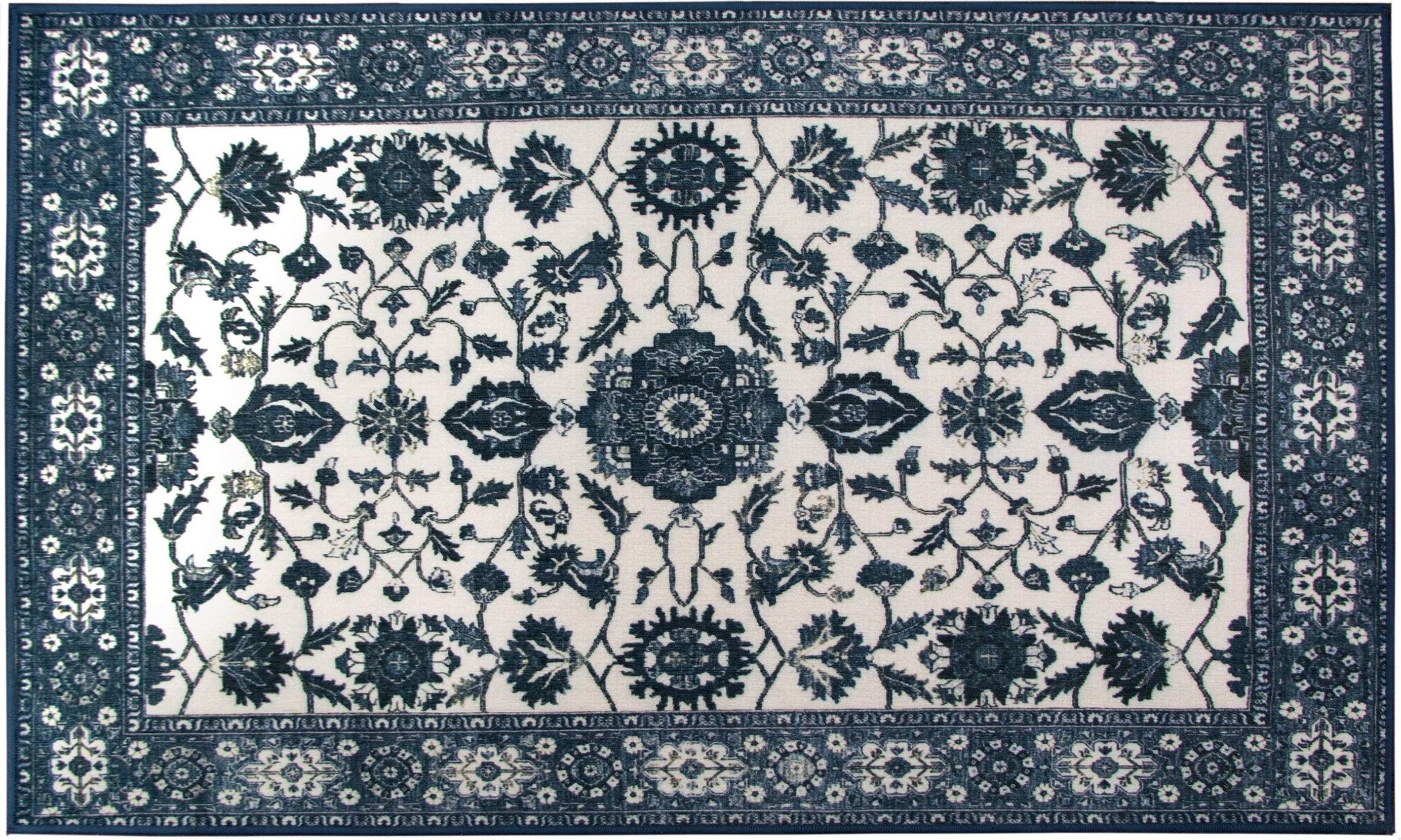 My Magic Carpet My Magic Carpet Machine Washable Accent Rug Blue