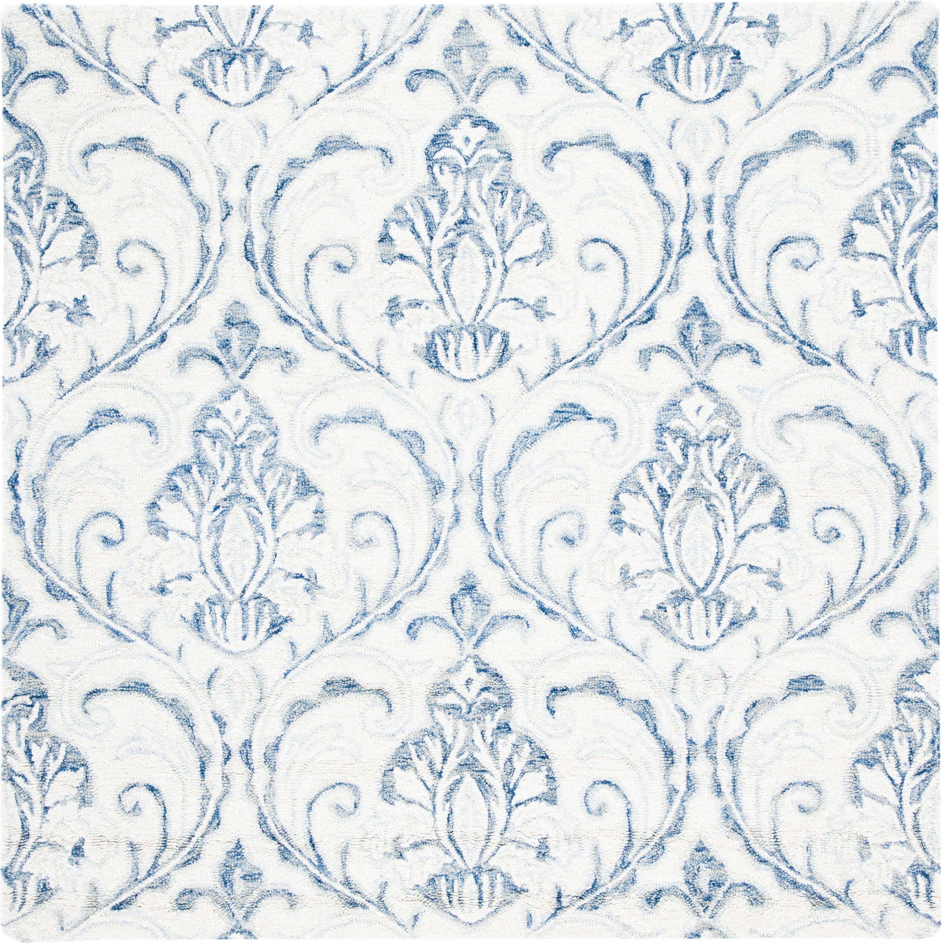 Safavieh Micro-Loop Collection White, Blue