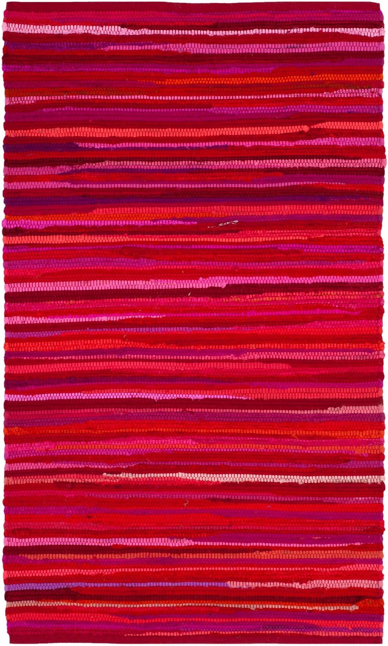 Safavieh Handmade Rag Rug Red, Multicolor