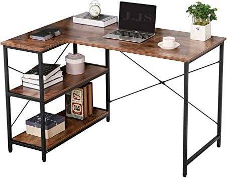 Corner computer desk with storage JJS JJS L-Shaped Office Corner Computer Writing Desk