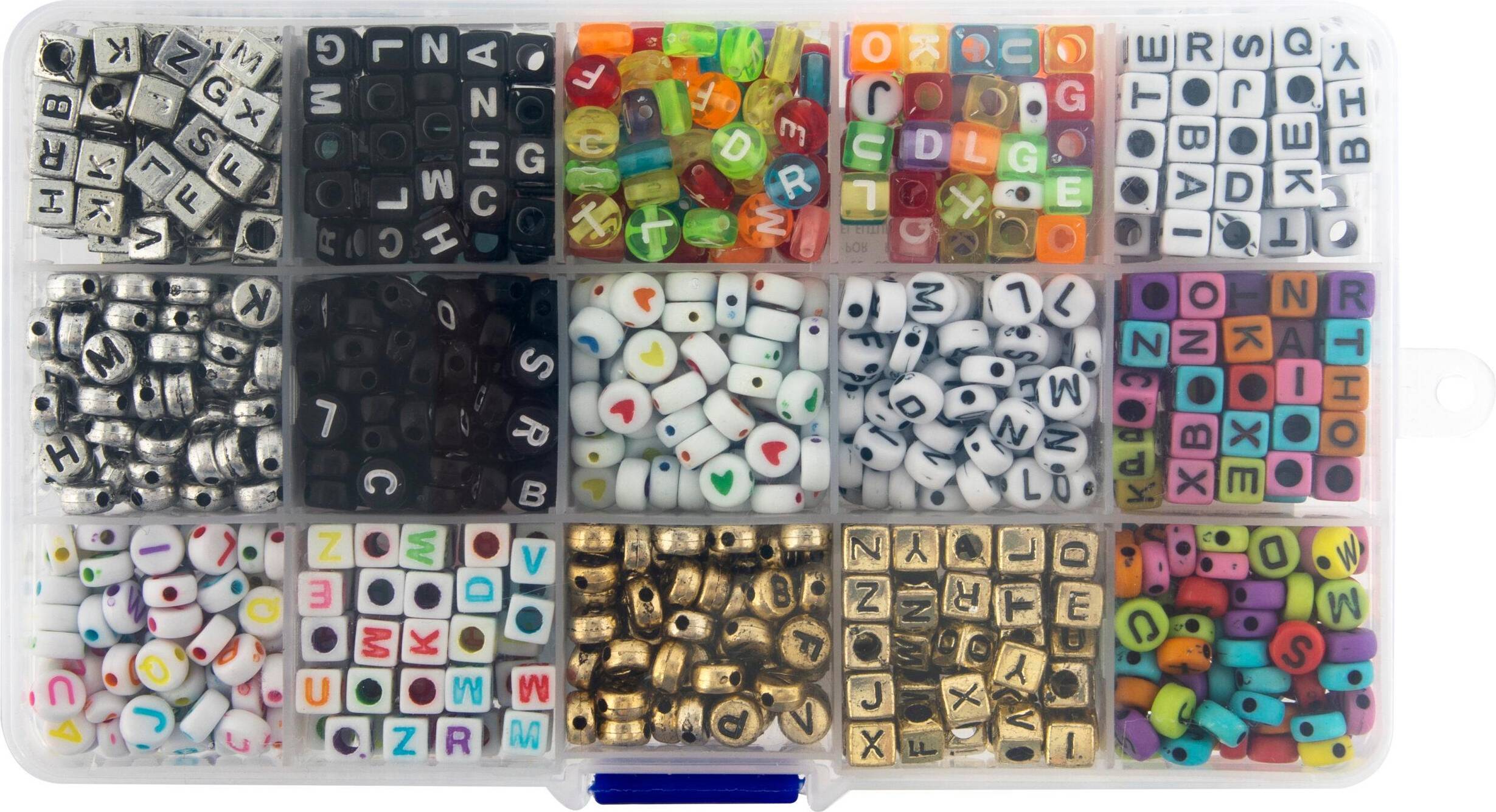 Letter Beads In Storage Box