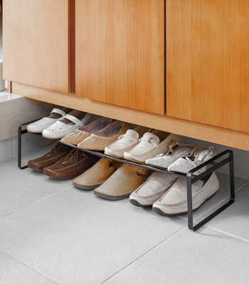 Yamazaki Home Adjustable Spacesaving Solution, Steel, Expandable Shoe Rack
